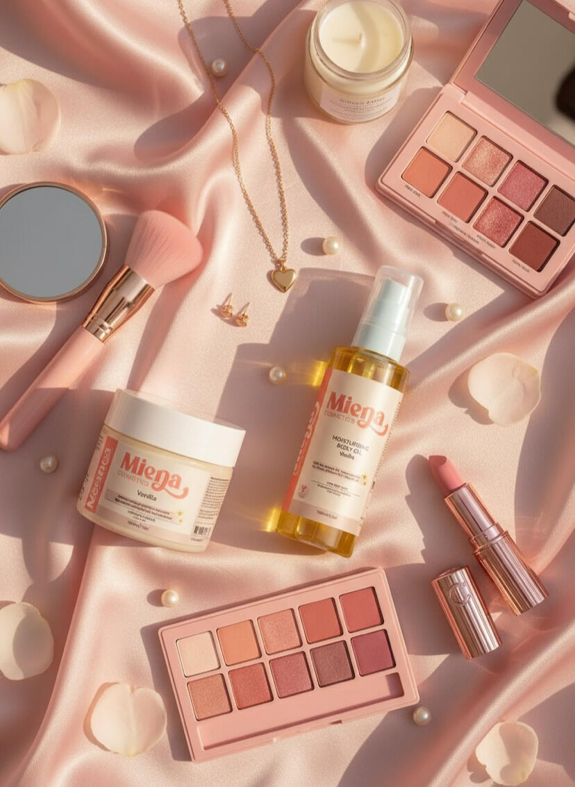 AI Visual Mock Ups for Miena Cosmetics